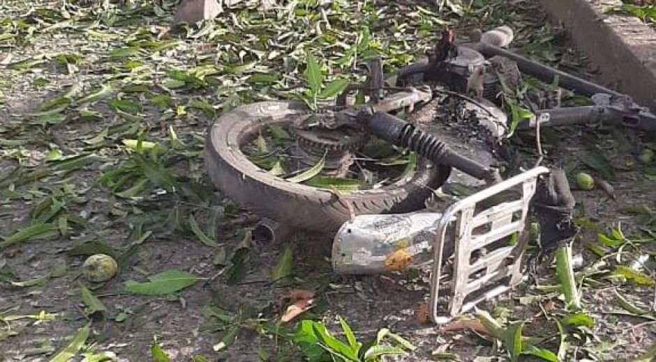zona cero. motocicleta bomba