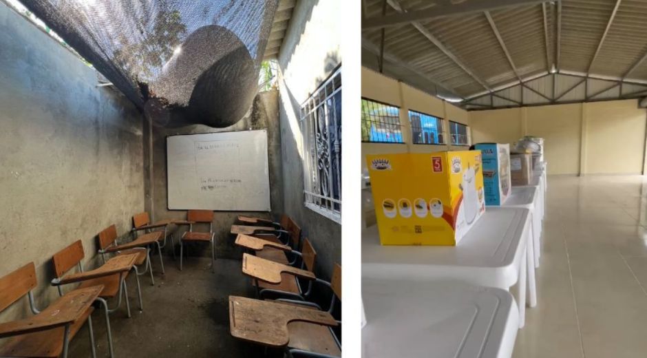Así eran las condiciones en la que los menores debían estudiar.