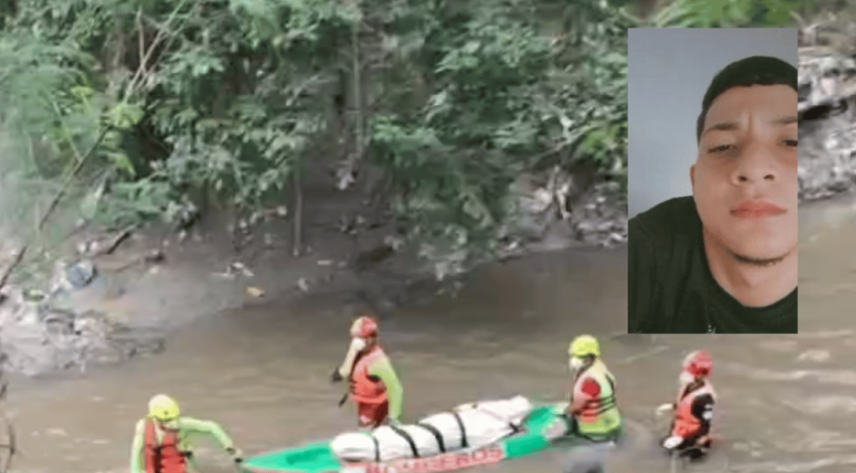 Joven arrastrado por el río Bonda Leonardo de Jesús Lozada