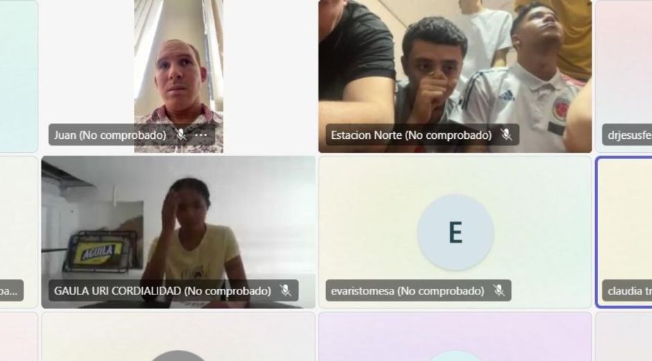 capture de pantalla. Audiencia de formulación de cargos.