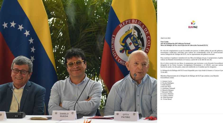 Delegados del ELN en proceso de paz.