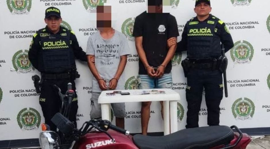 Cortesía Hombres capturados tras atraco frustrado.