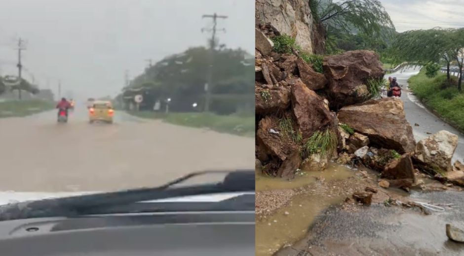 Efectos de la lluvia en Santa Marta.