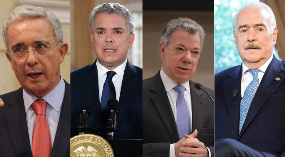 Uribe, Duque, Santos y Pastrana