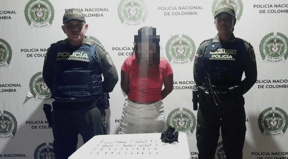 Mujer capturada por tráfico de estupefacientes en La Lucha