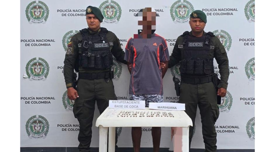 Policía Metropolitana de Santa Marta. Capturado.