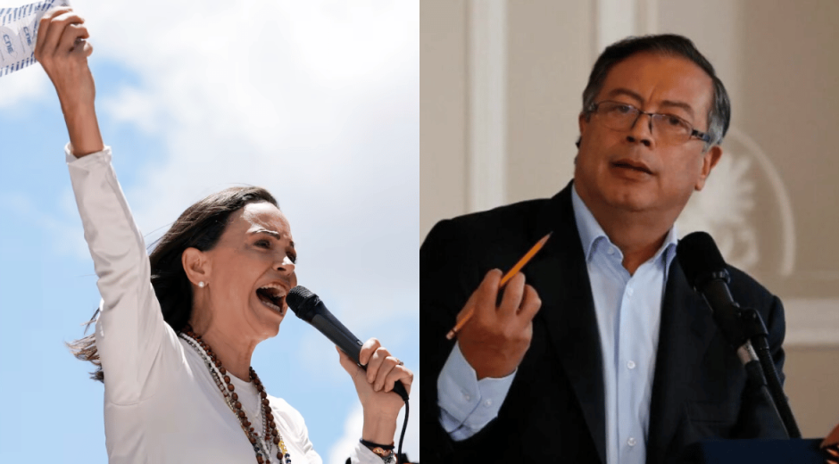 Cortesía María Corina Machado y Gustavo Petro