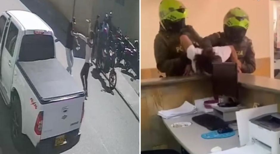 seguimiento. Capture de cámaras de seguridad y captura de la presunta agresora.