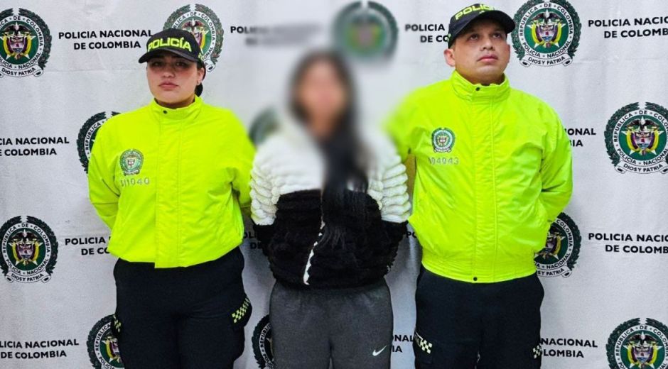 Policía Metropolitana de Bogotá. Capturada.
