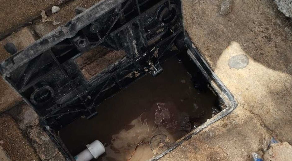 Hurto de medidores de agua en el centro.