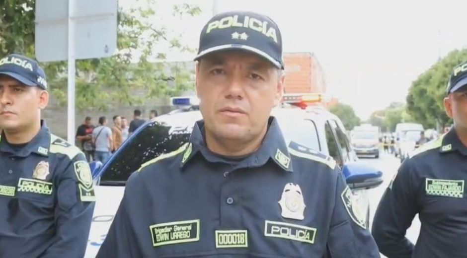 Captura de video. General Edwin Urrego, Comandante de la Policía Metropolitana de Barranquilla.