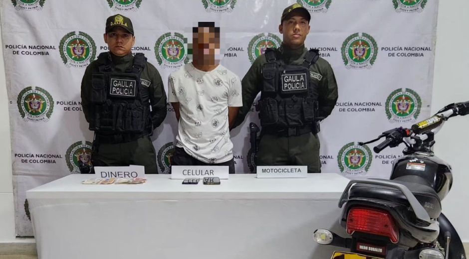 Policía Metropolitana de Santa Marta. Capturado.