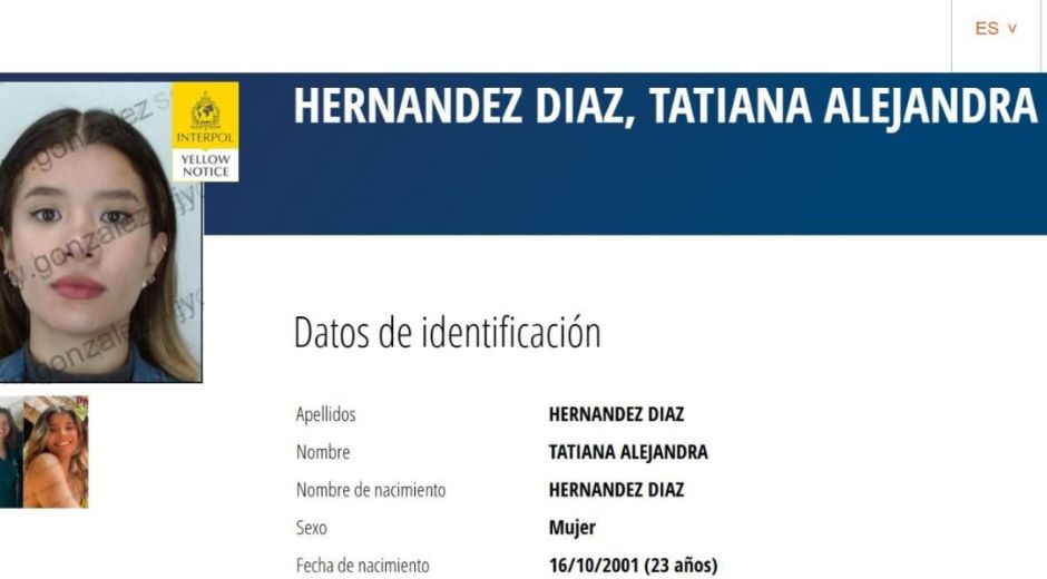 Interpol. Circular amarilla emitida por la Interpol