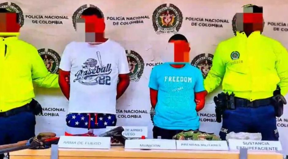 Policía Metropolitana de Santa Marta. Capturados.