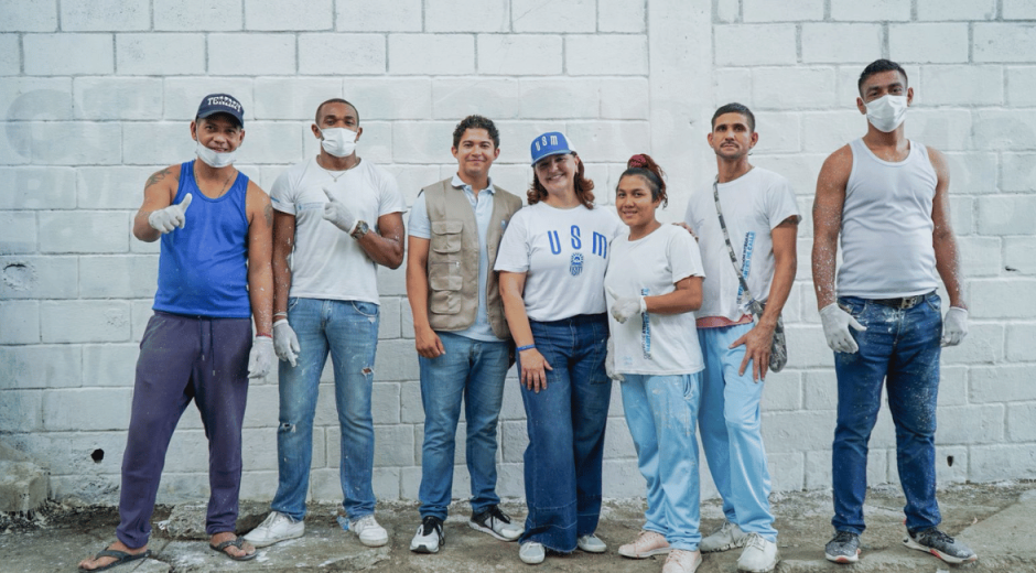Cortesía La USM lideró jornada de recuperación urbana en el barrio La Esperanza
