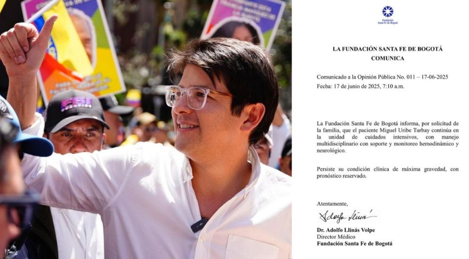 Tras cirugía, Miguel Uribe sigue en máxima gravedad 