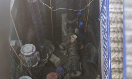 Tubo que se estalló en el sector de El Rodadero.