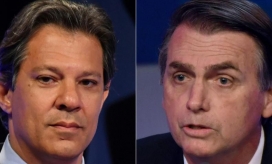 Tomada de El Tiempo El izquierdista Fernando Haddad y el ultraderechista Jair Bolsonaro se enfrentarán el próximo 28 de octubre.