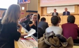 La docente Catalina Toro cuestionó al presidente Iván Duque. 