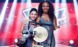 Caliope ganando la Voz Teens