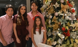 Rubén Jiménez, Sindy Claro y sus hijos Valentina Isabel y Juan Sebastián Jiménez Claro.