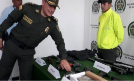 Zona Cero. varias de las armas estaban en otra camioneta que estaba en el lugar.