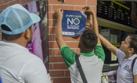 Oficina de Comunicaciones Alcaldía de Santa Marta. En esta jornada de sensibilización se articuló con el Instituto Colombiano de Bienestar Familiar Icbf, la Oficina del Ministerio del Trabajo, la Policía Metropolitana y el gabinete infantil del Distrito