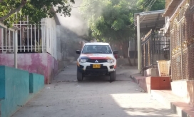 Prensa Alcaldía de Santa Marta. Realizan fumigación.