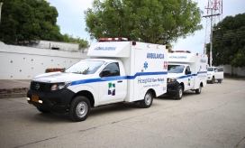 Ambulancias donadas al hospital San Rafael de Fundación 