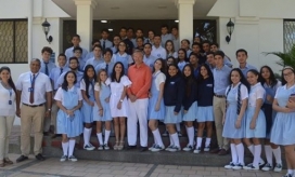 Estudiantes del colegio Bilingüe de Santa Marta.