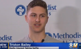 Triston Bailey, joven estadounidense que por tomarse selfie en un puente, casi muere