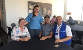 Cortesía De derecha a izquiera: Jair Diaz Granados, director de la Unidad para las víctimas; Odorico Gutiérrez, líder de la mesa departamental de víctimas