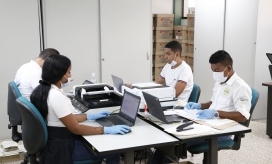 Parte del equipo que se encargó de digitalizar años de historia académica.