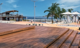 Render recuperación malecón Bahía de Santa Marta 