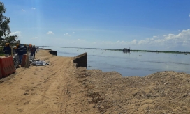 Cortesía Lugar donde el río arremetió este miércoles.
