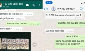 Este es parte de los capture de las conversaciones con las que intentaban a estafar a amigos de la concejal y el exgerente del hospital. 