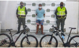 Las dos bicicletas hurtadas, marca Optimus Tucana, las cuales tienen un valor de 5 millones de pesos.