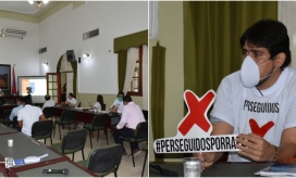 Los diputados señalaron sentirse amenazados por la publicación del exalcalde.