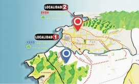 Mapa de las localidades