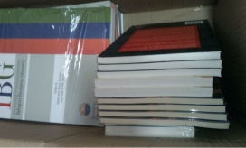 Algunos de los libros donados por Unimagdalena.