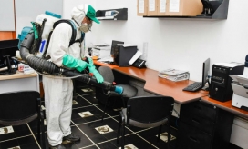 Desinfección de oficinas de la Gobernación del Magdalena.