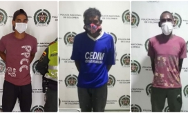 Lesmin Cárdenas, Yohan Sarmieno y José Marimón.