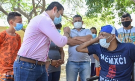 Wilson Aguilar y Andrés Correa, secretario de Promoción Social.