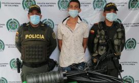 Armando Peralta tras ser capturado por la Policía.