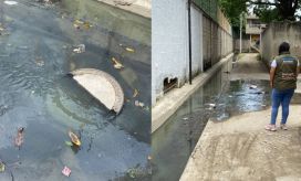 Rebosamientos en la zona del Parque del Agua.