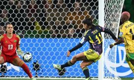Momento del gol de Catalina Usme.