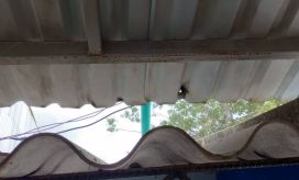 Uno de los cables que estaría poniendo en riesgo a la comunidad de la I.E.D.