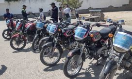 Las motocicletas recuperadas.