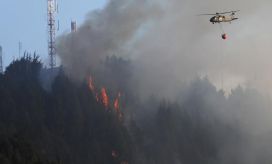 Incendio forestal en Bogotá.