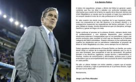 Comunicado a la opinión pública. 
